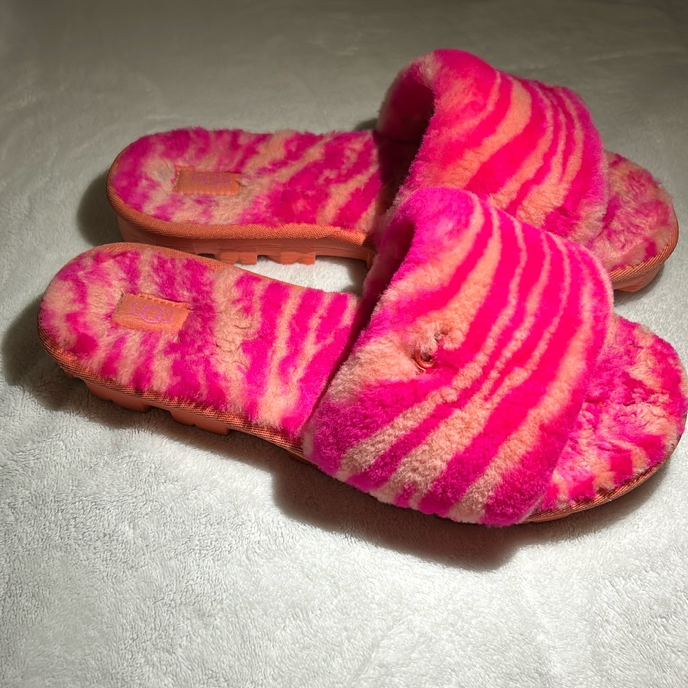 Ugg pink zebra slippers
